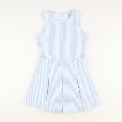Performance Dress - Light Blue Stripes - Southern Smocked Co.