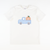 Pumpkin & Truck Appliqué Shirt - White Knit