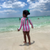 Preppy Pink Stripes One-Piece Rash Guard
