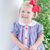 Embroidered Apples Dress - Royal Blue Gingham