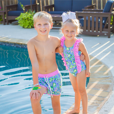 Tropical Limes Swim Trunks
