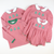 Appliquéd Christmas Trees Collared Dress - Red Stripe Knit