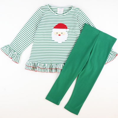 Knit Leggings - Christmas Green