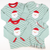 Appliquéd Santa Face Ruffle Top - Christmas Green Stripe Knit