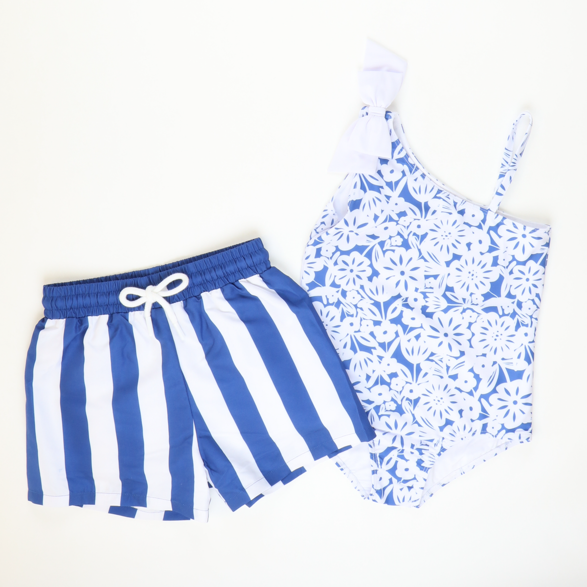 One-Piece Swimsuit - Resort Print - Coastal Blue