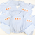 Smocked Classic Pumpkins Knit Top & Ruffle Shorts Set - Light Blue Micro Stripe & Light Blue Knit