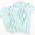 Smocked Pumpkin Collared Boy Bubble - Aqua Stripe Knit