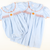 Embroidered Pumpkin Geo Dress - Light Blue Mini Gingham