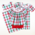 Smocked Santa Faces Bishop - Christmas Party Plaid