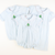 Smocked Christmas Tree Collared Girl Bubble - Light Blue Check Flannel