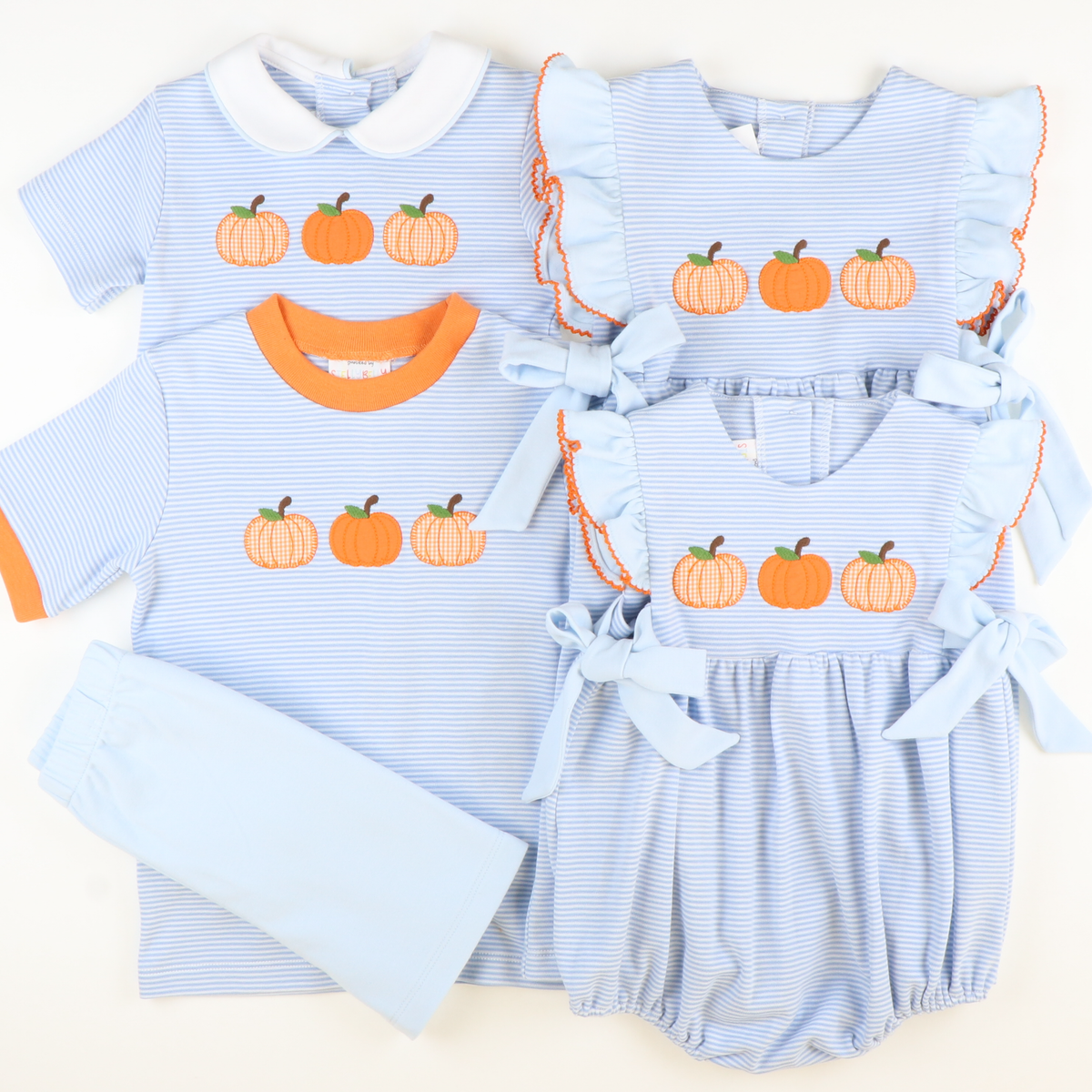 Appliqué Pumpkins Shirt & Shorts Set