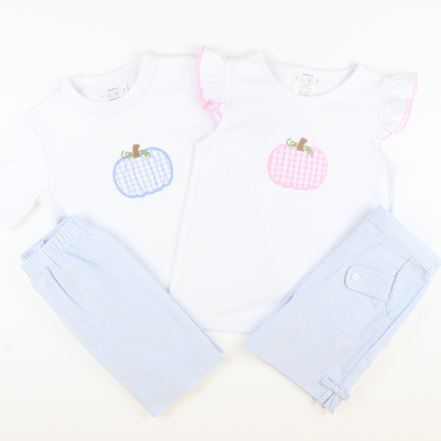 Signature Shorts - Light Blue Mini Check Seersucker
