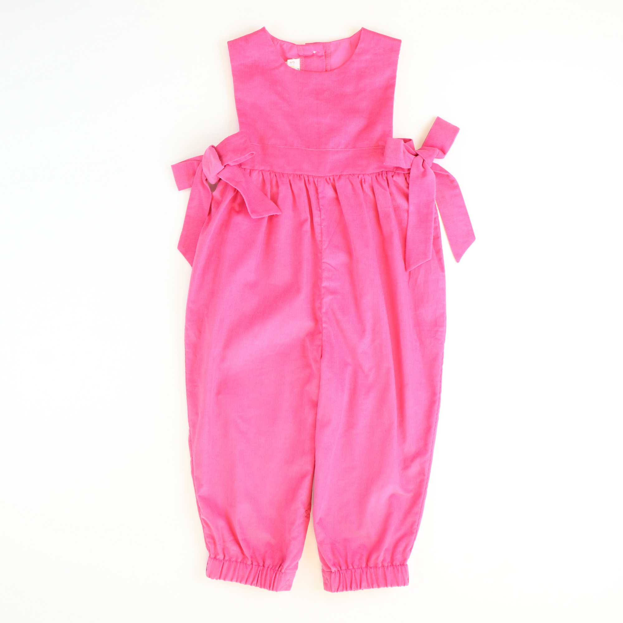 Classic Corduroy Romper - Fuchsia