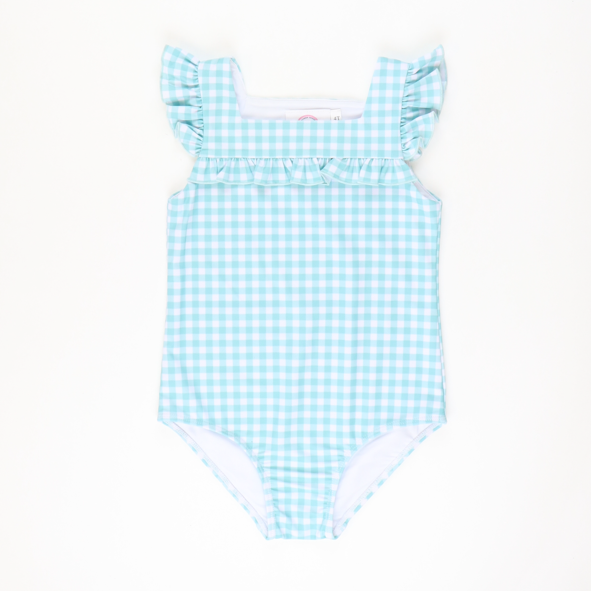 One-Piece Swimsuit - Mint Gingham