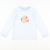 Appliquéd Turkey Long Sleeve Shirt - Light Blue Stripe Knit
