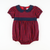 Collared Girl Bubble - Red & Navy