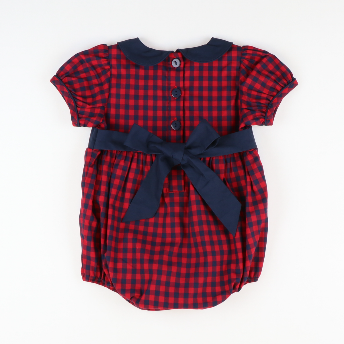 Collared Girl Bubble - Red & Navy