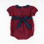 Collared Girl Bubble - Red & Navy
