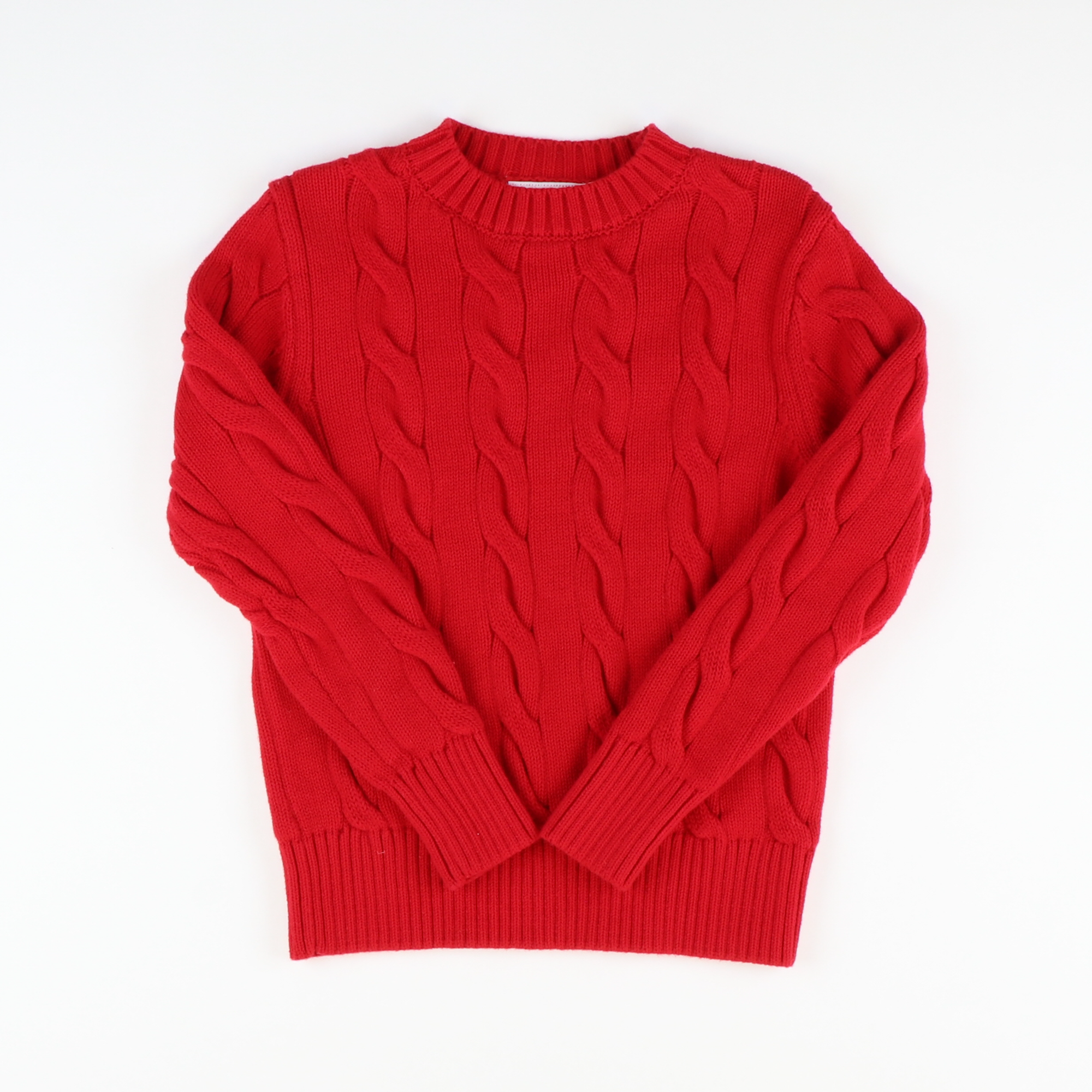 Cable Knit Sweater - Holiday Red (Unisex)