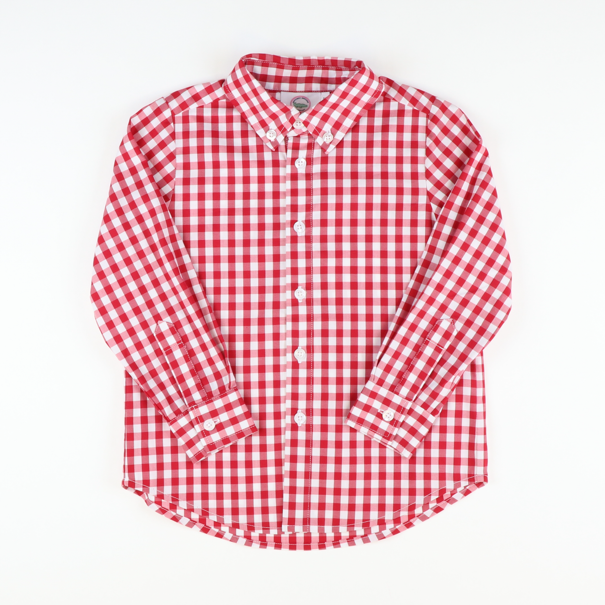 Signature Button Down Collared Shirt - Holiday Red Check