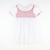 Smocked Ruffle Dress - White & Holiday Red