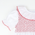 Smocked Ruffle Dress - White & Holiday Red