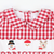 Embroidered Christmas Friends Collared Boy Bubble- Holiday Red Check