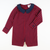 Collared Boy Romper - Red & Navy