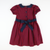 Collared Dress -  Red & Navy