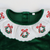 Embroidered Wreath Emerald Velvet Dress - Stellybelly