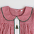 Embroidered Christmas Trees Collared Dress - Holiday Red Mini Gingham
