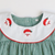 Embroidered Santa Bib Dress - Christmas Green Mini Gingham - Stellybelly