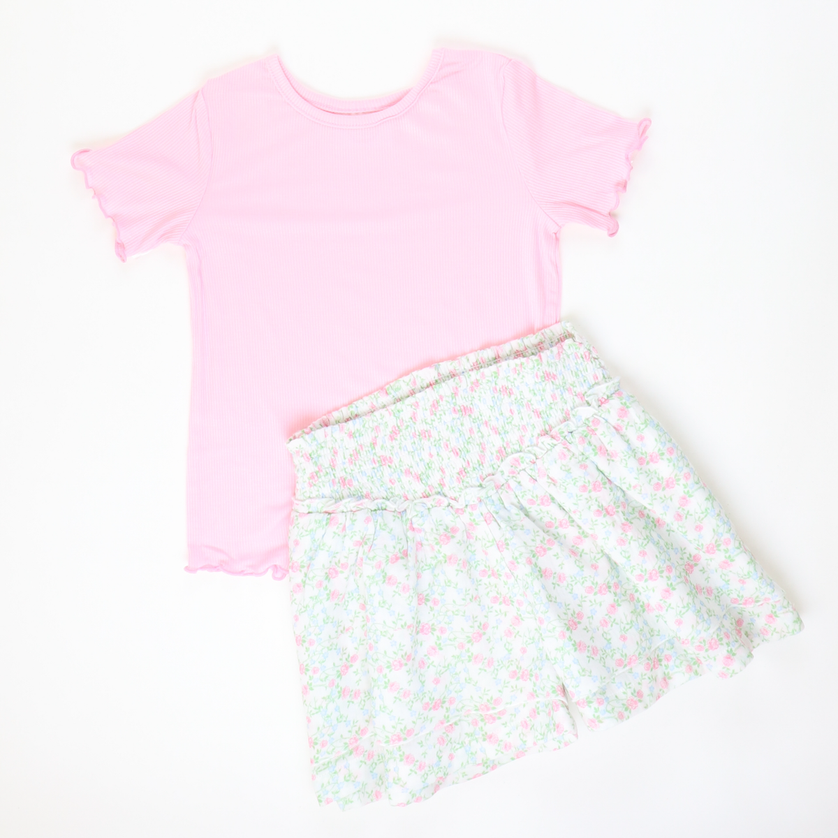 Flowy Shorts - Pink & Blue Floral