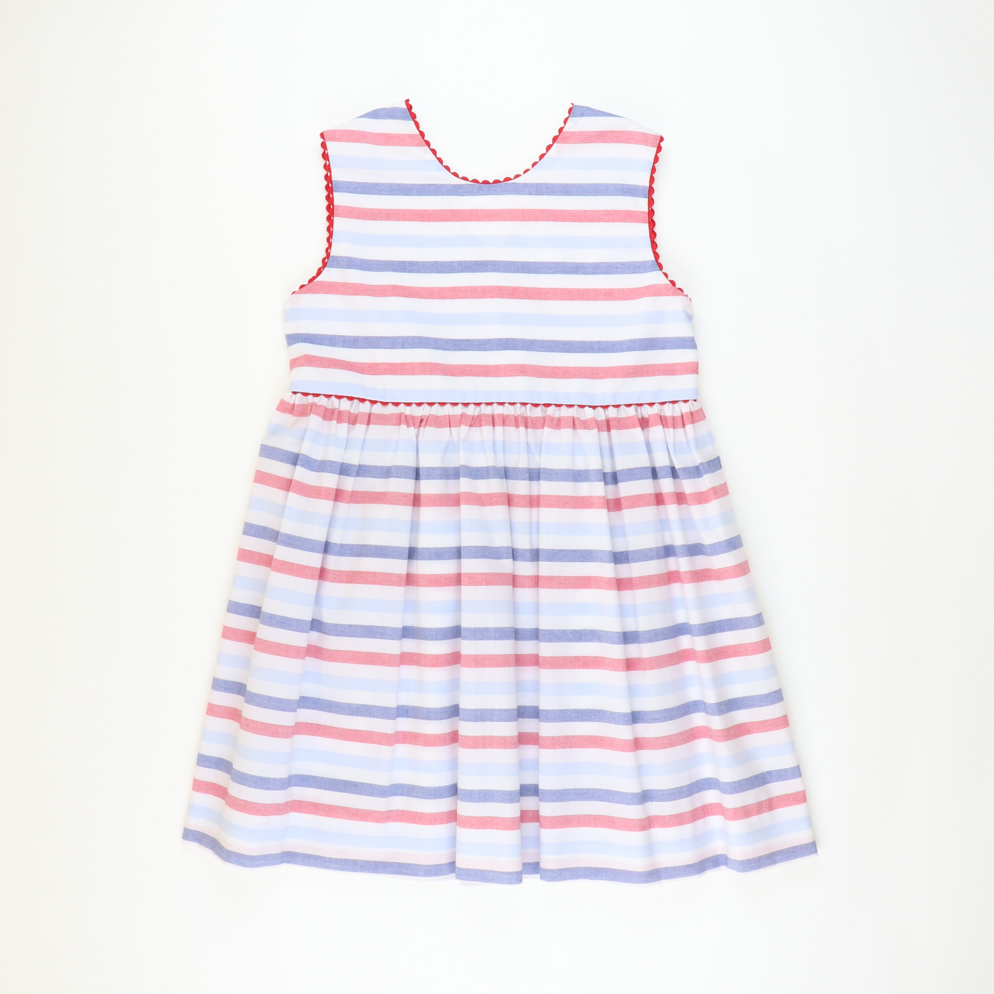 Wrap Dress - Patriotic Wide Stripe