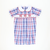 Smocked Flags Collared Boy Romper - Liberty Plaid - Stellybelly