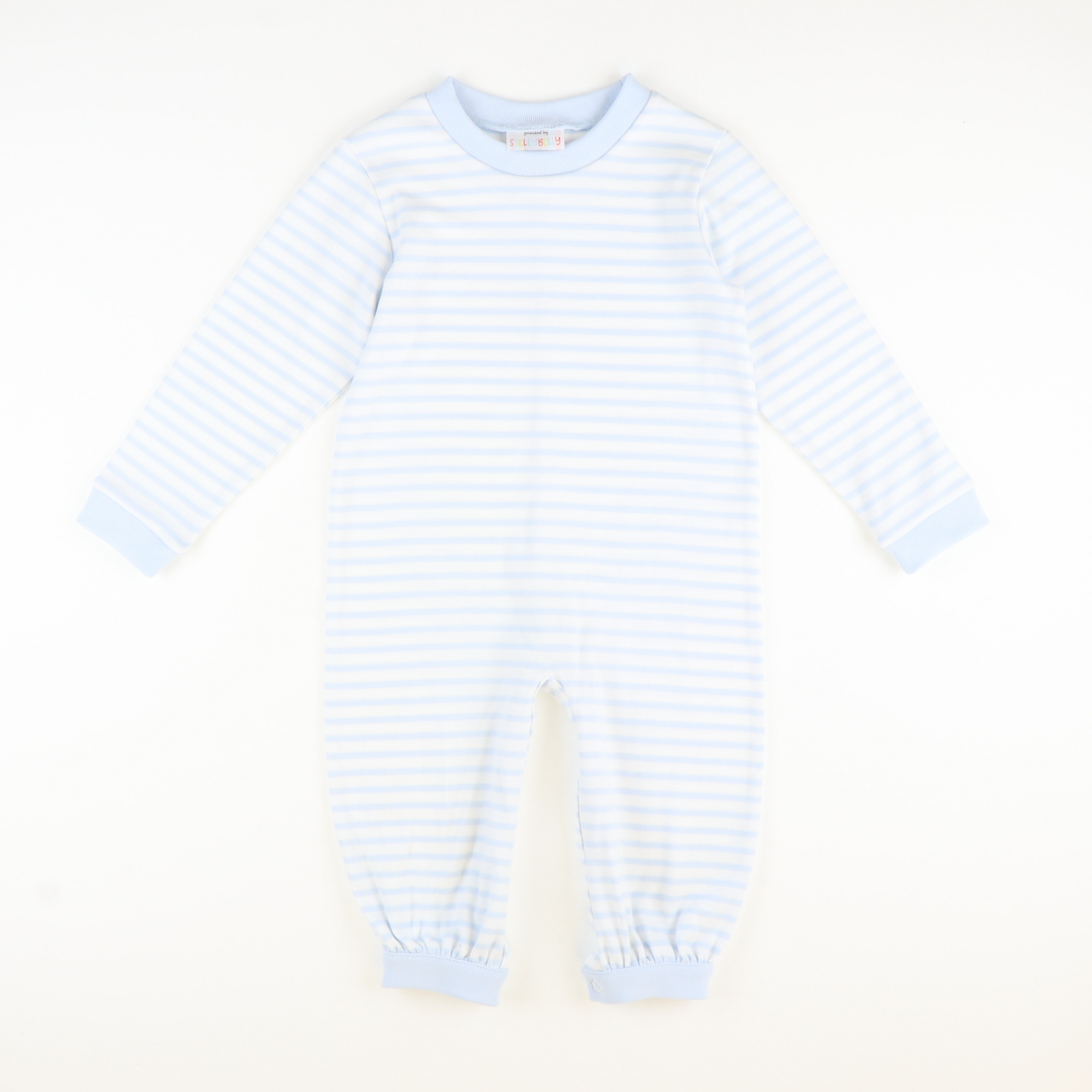 Out & About L/S Boy Long Bubble - Light Blue Stripe Knit