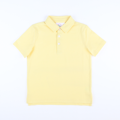Boys Signature Knit Polo - Pastel Yellow