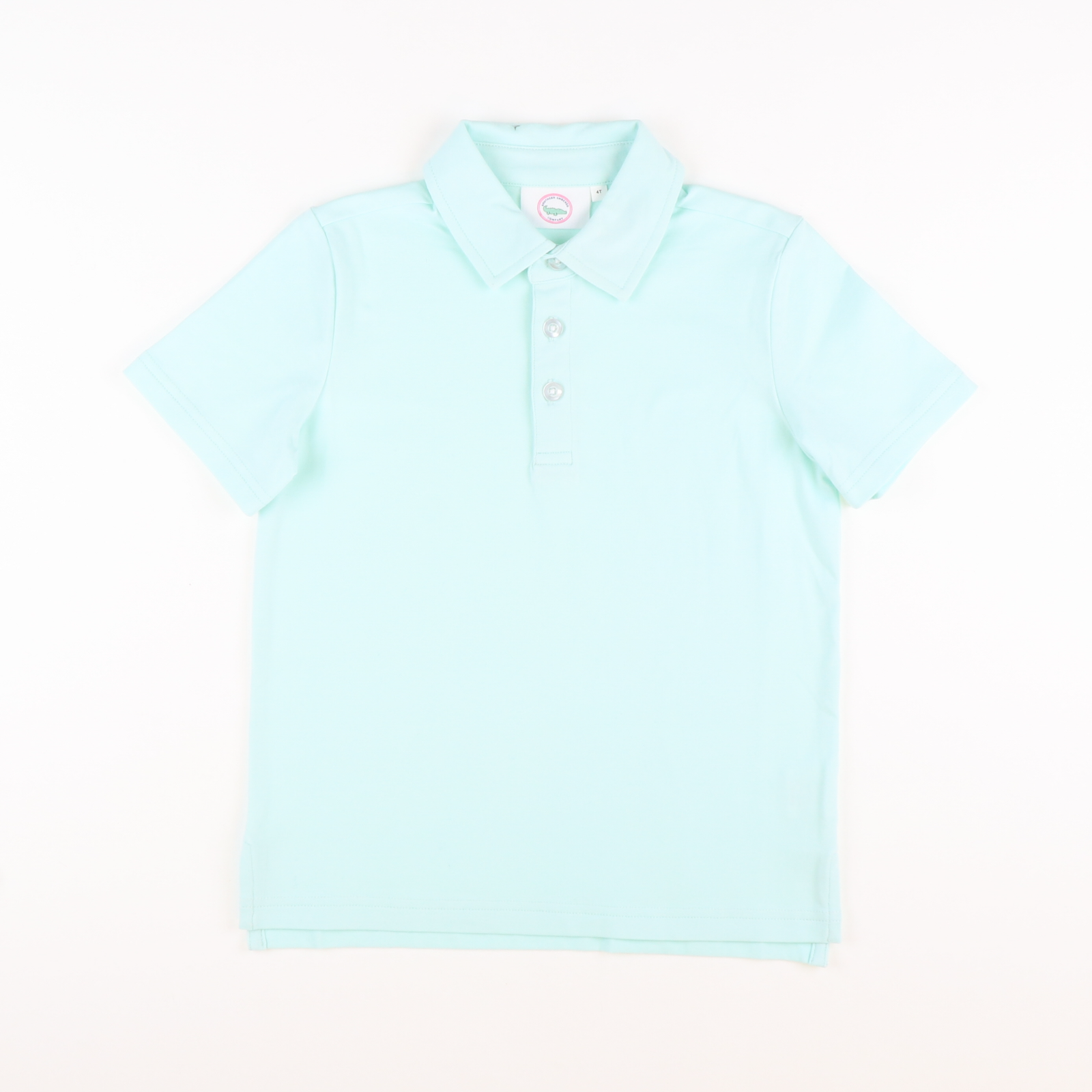 Boys Signature Knit Polo - Solid Mint Green