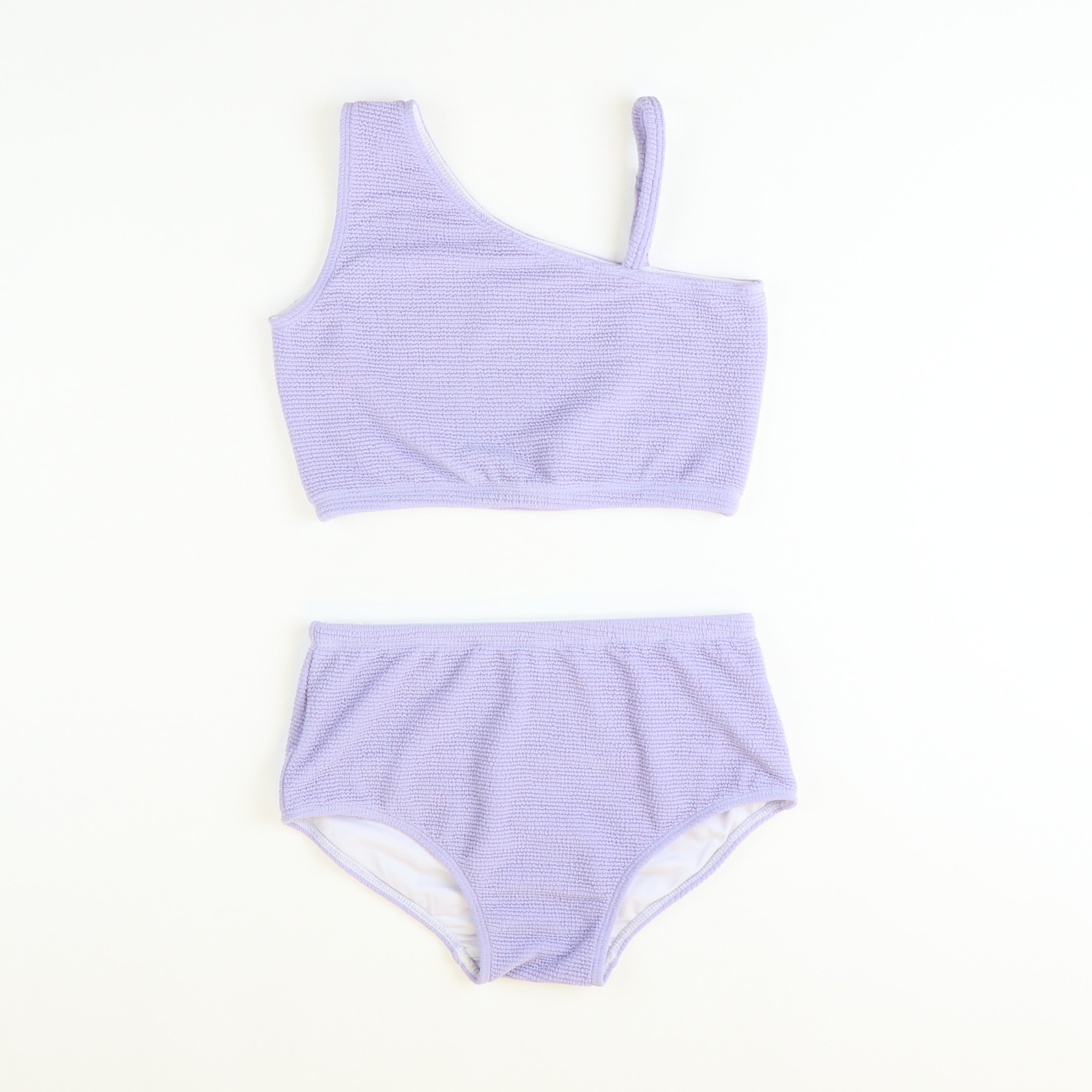 Two-Piece Textured Swimsuit - Lavender