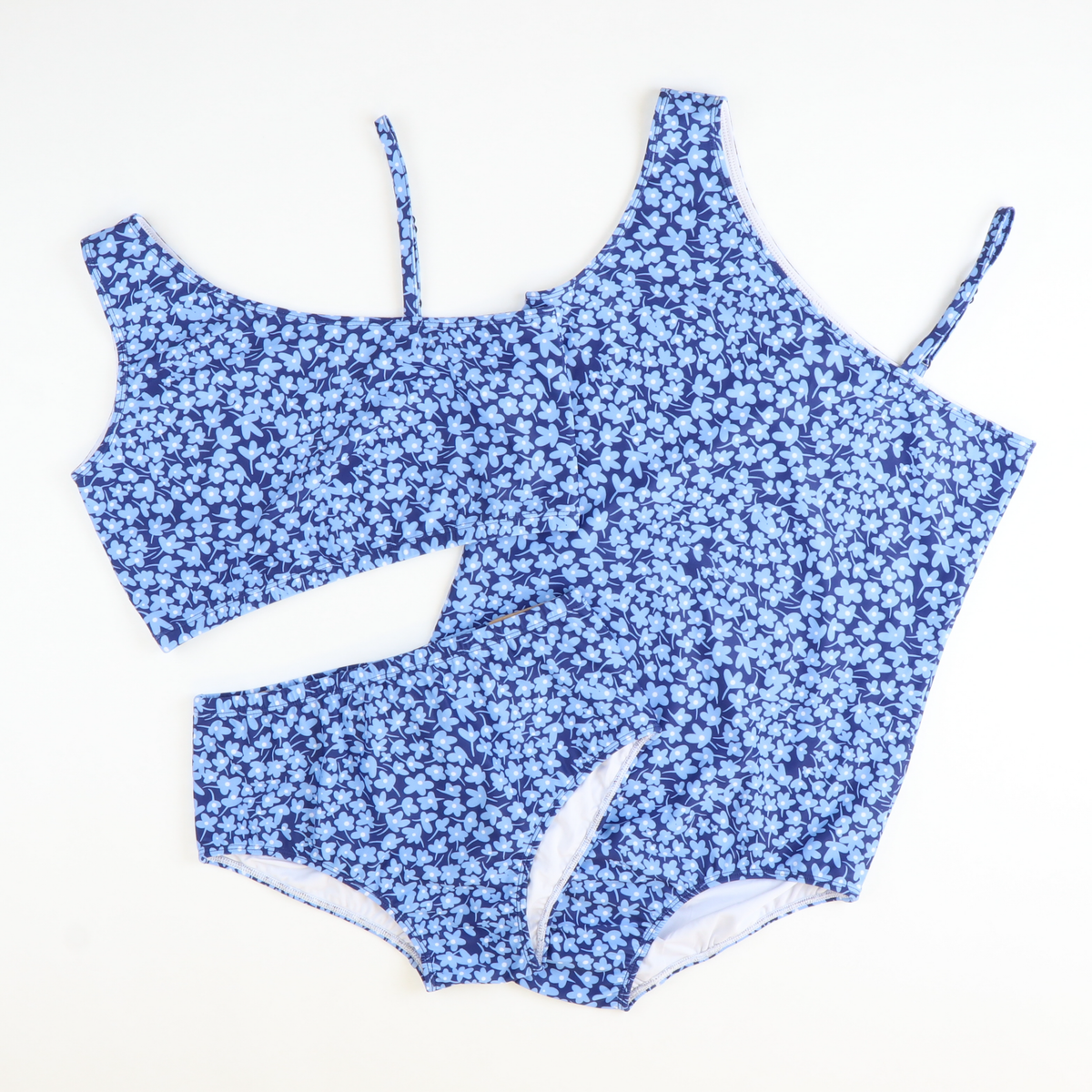 Two-Piece Swimsuit - Blue Mountain Beach Floral - Stellybelly