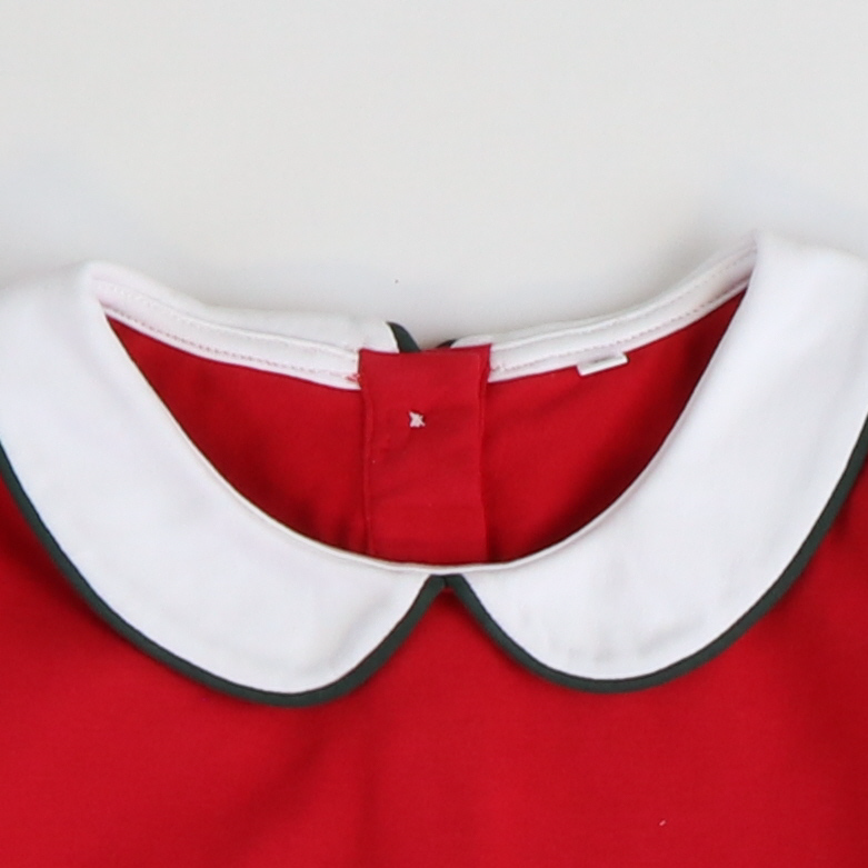 Collared Knit Dress - Holiday Red