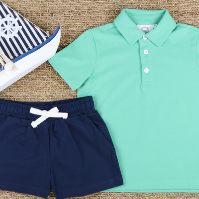 Boys Signature Twill Shorts - Navy - Stellybelly