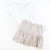White Knit Ruffle Neck L/S Blouse