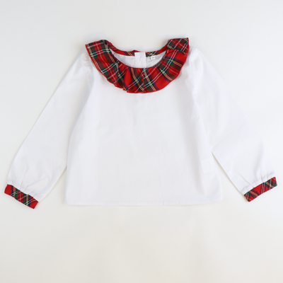 Christmas Plaid Ruffle Blouse & Skirt Set - Stellybelly