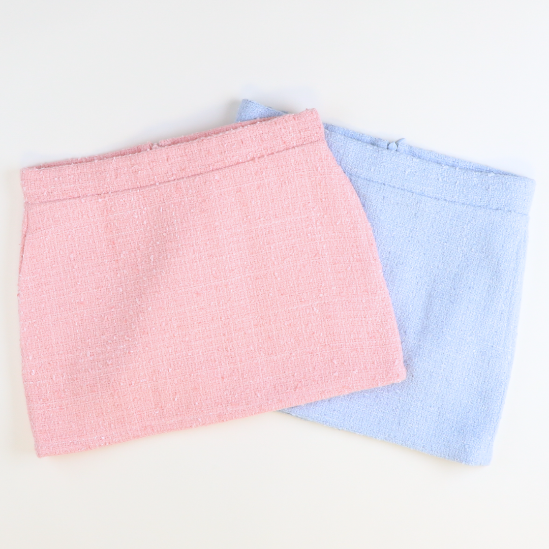 Tweed Jackie Skirt -Light Pink