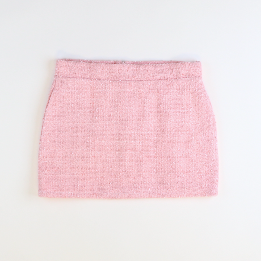 Tweed Jackie Skirt -Light Pink