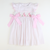 Smocked Silhouette Light Pink Bunnies Dress - Pink Tiny Dots