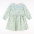 Ruffle Collar Dress - Sage Floral & Light Blue