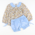 Light Blue Corduroy & Floral Set