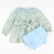Ruffle Collar Set- Sage & Light Blue Floral